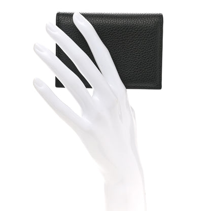 Christian Dior Grained Calfskin CD Icon Wallet Black 2 of 7