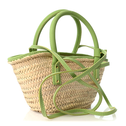 Jacquemus Raffia Suede Le Petit Panier Soli Green 2 of 9