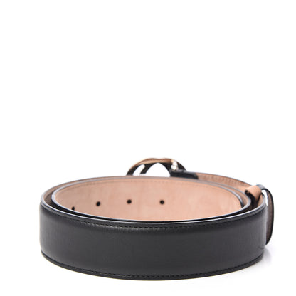 Gucci Calfskin Interlocking G 37mm Belt 85 34 Black 2 of 9