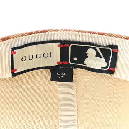 Gucci X MLB Monogram NY Yankees Baseball Hat 57-61 Beige Ruggine 10 of 10