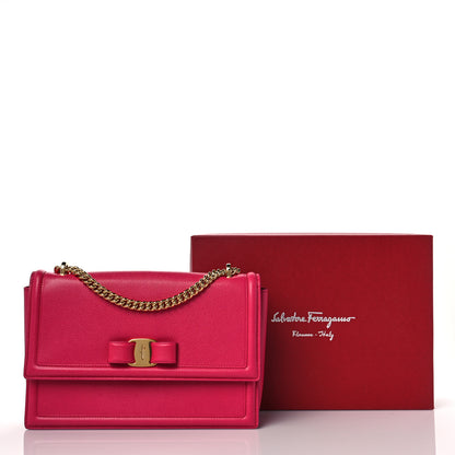 Salvatore Ferragamo Printed Calfskin Ginny Shoulder Bag Begonia 11 of 11