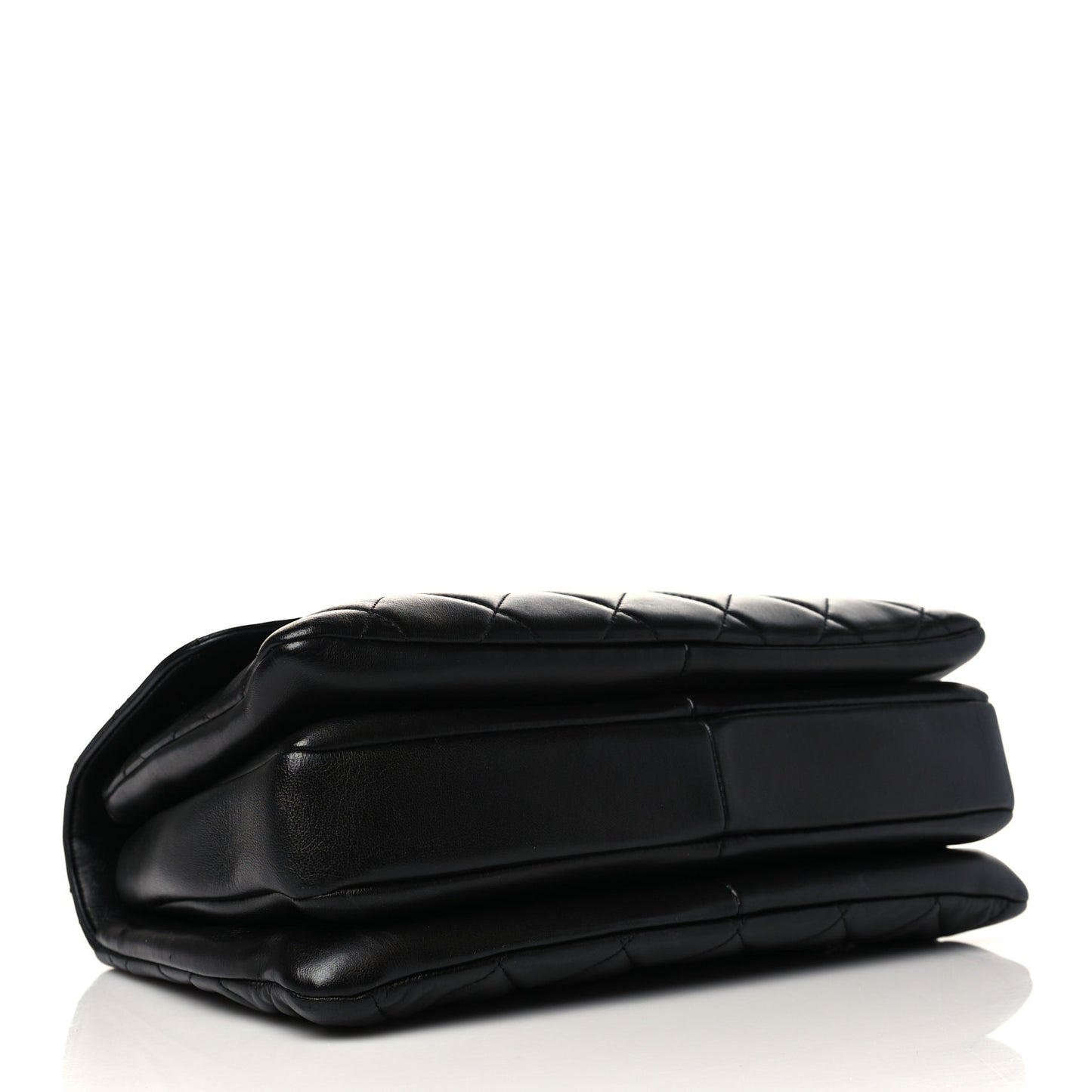 Lambskin Quilted Medium Trendy CC Flap Dual Handle Bag Black