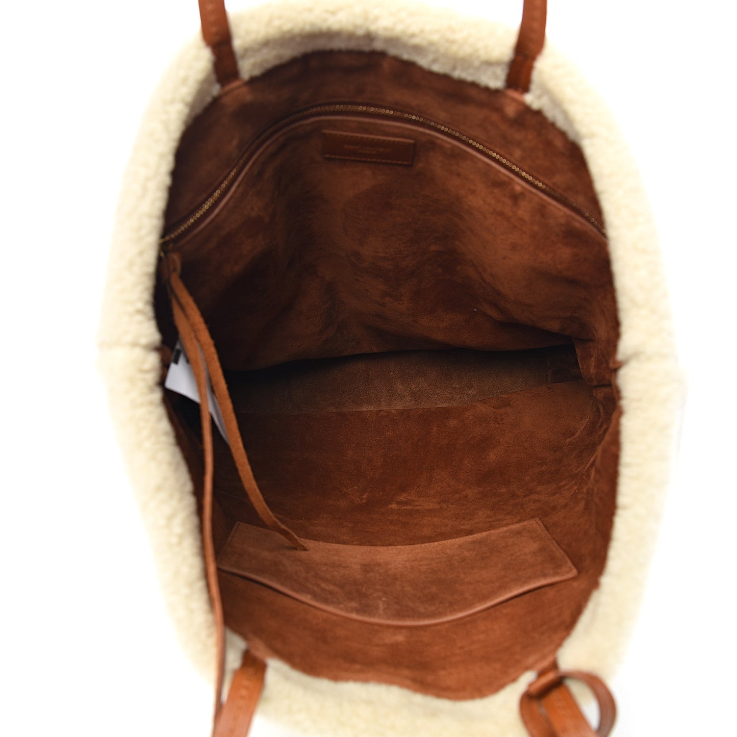 Shearling East West Tote Natural