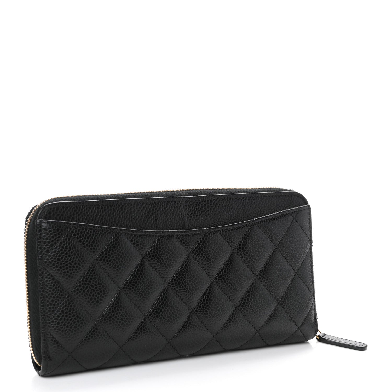 Chanel Caviar Quilted Large Gusset Zip Around Wallet Black 2 of 4