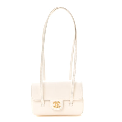 Chanel Shiny Caviar Mini Preppy Coco Shoulder Bag White 1 of 11