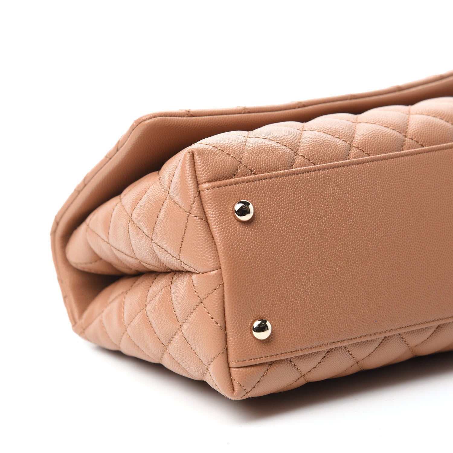Chanel Caviar Quilted Small Coco Handle Flap Brown 6 of 10