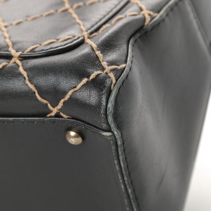 Chanel Calfskin Contrast Stitch Surpique Bowler Black 11 of 18