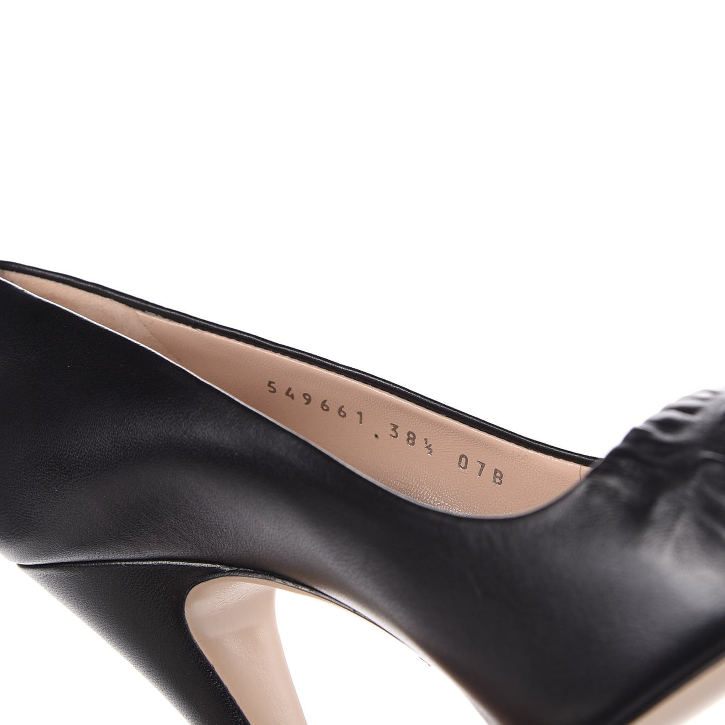 Nappa Bow High Heel Pumps 38.5 Black