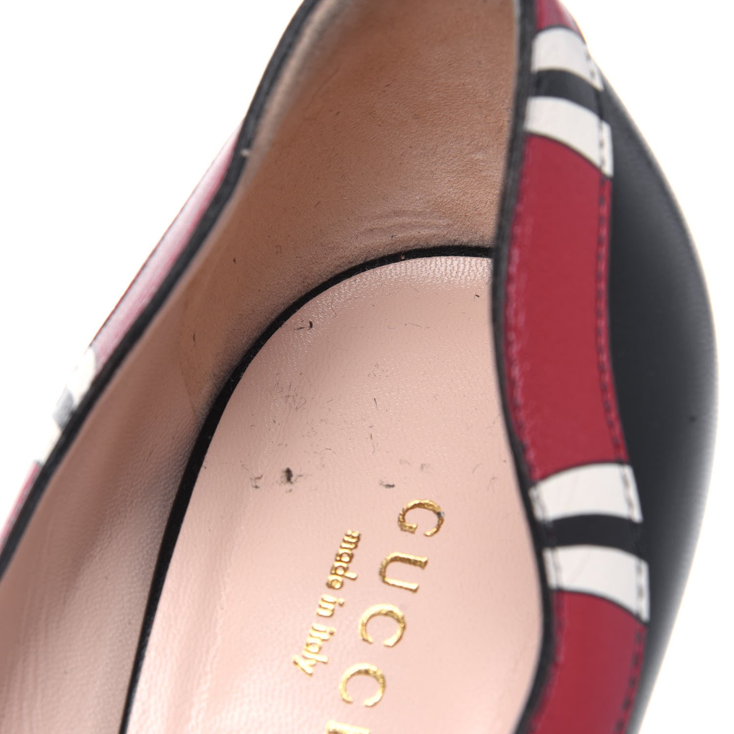Gucci Malaga Kid Kingsnake Pumps 39.5 Black 11 of 16