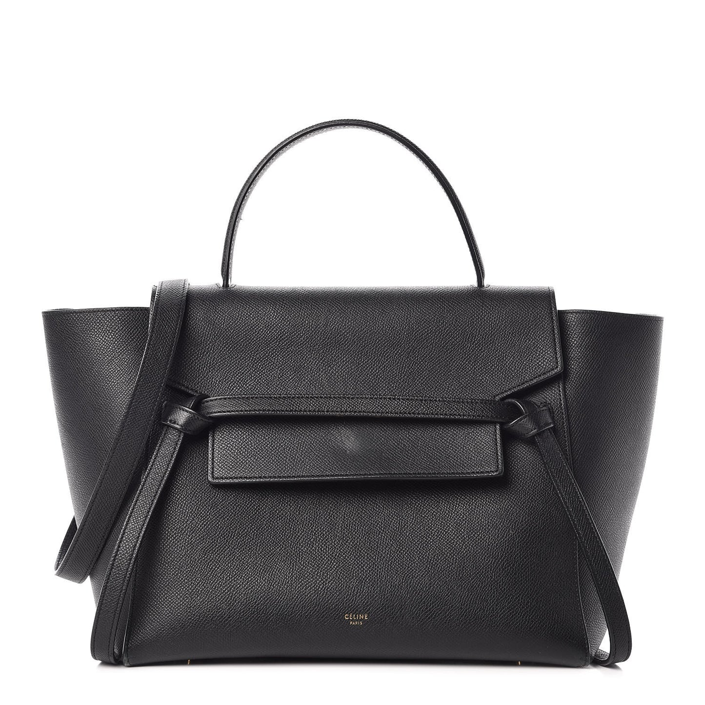 Grained Calfskin Mini Belt Bag Black