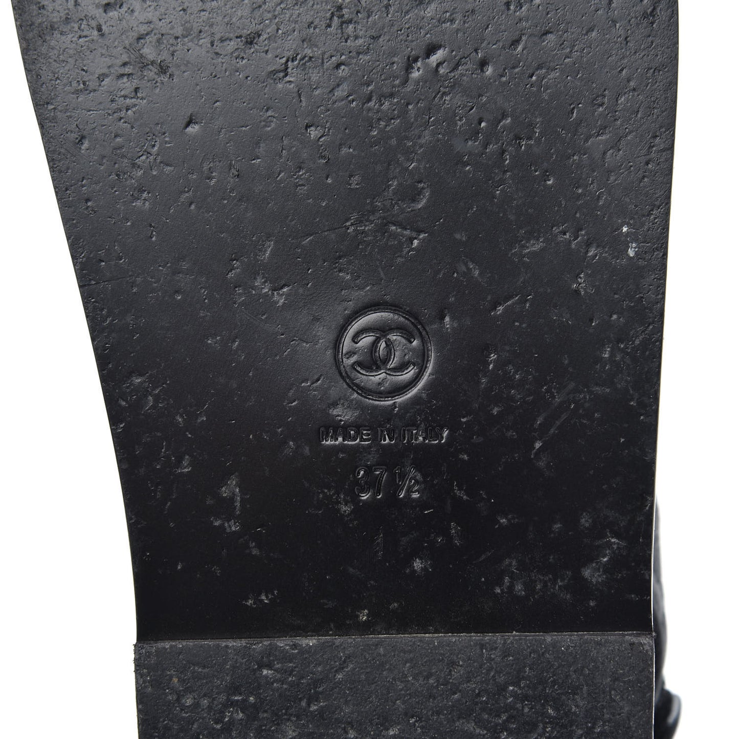 Grained Calfskin Velcro Dad Sandals 37.5 Black
