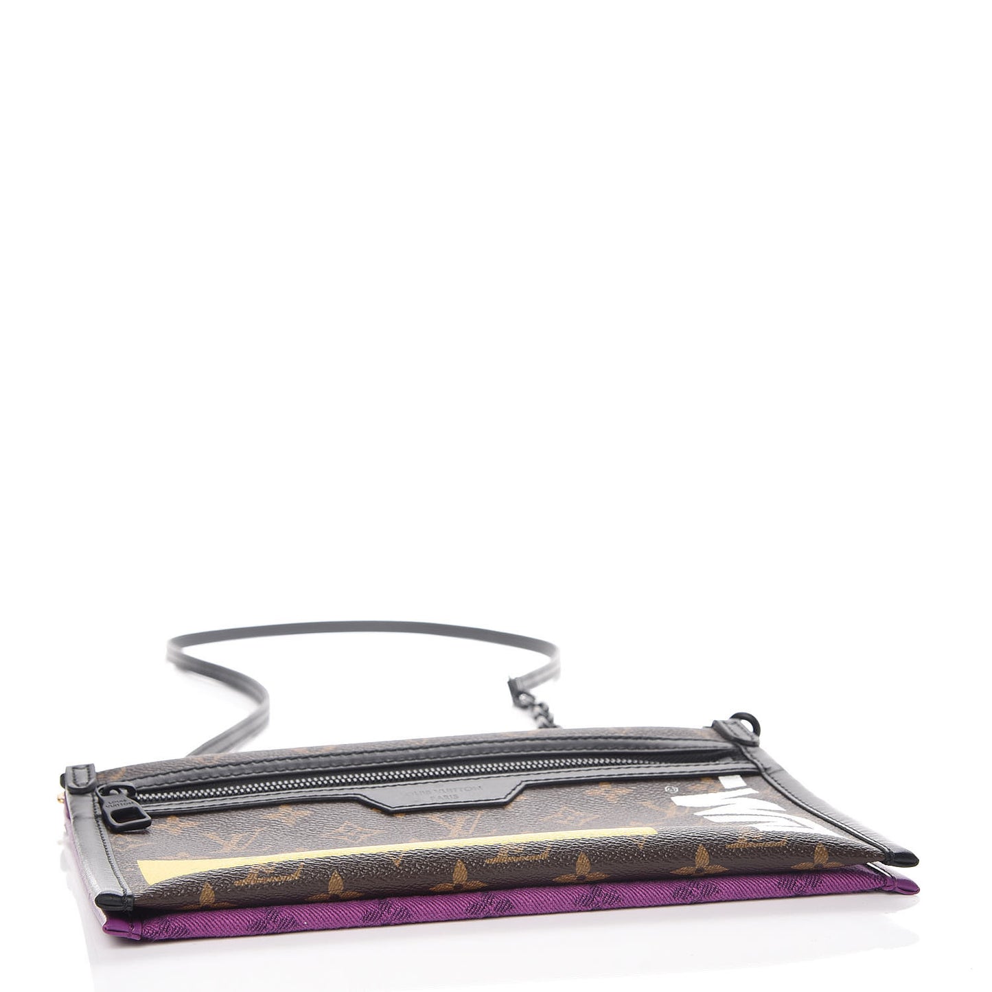 Monogram Double Flat Messenger Marron