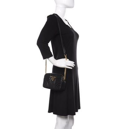 Prada Soft Calfskin Diagramme Camera Bag Black 2 of 8