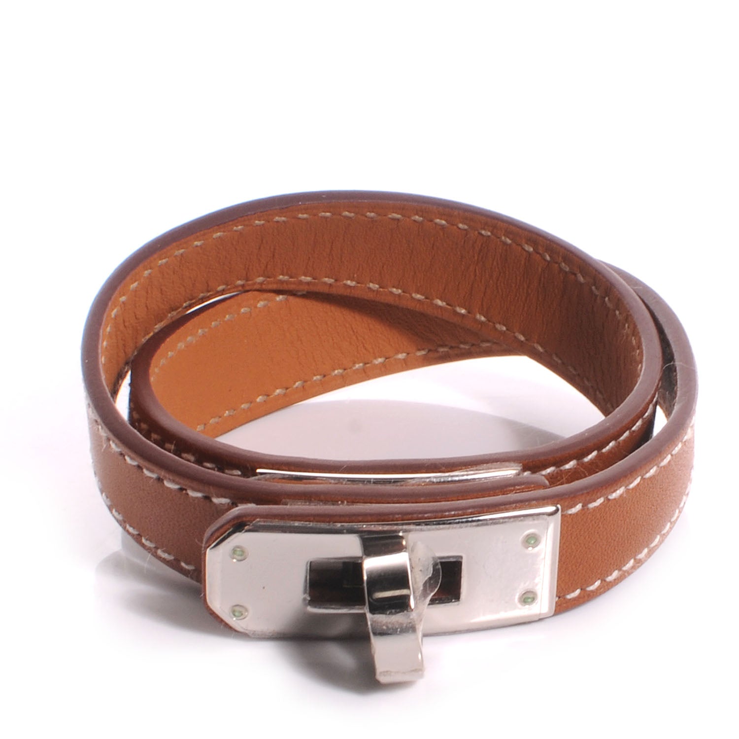 Hermes Natural Barenia Kelly Double Tour Bracelet Small 1 of 5