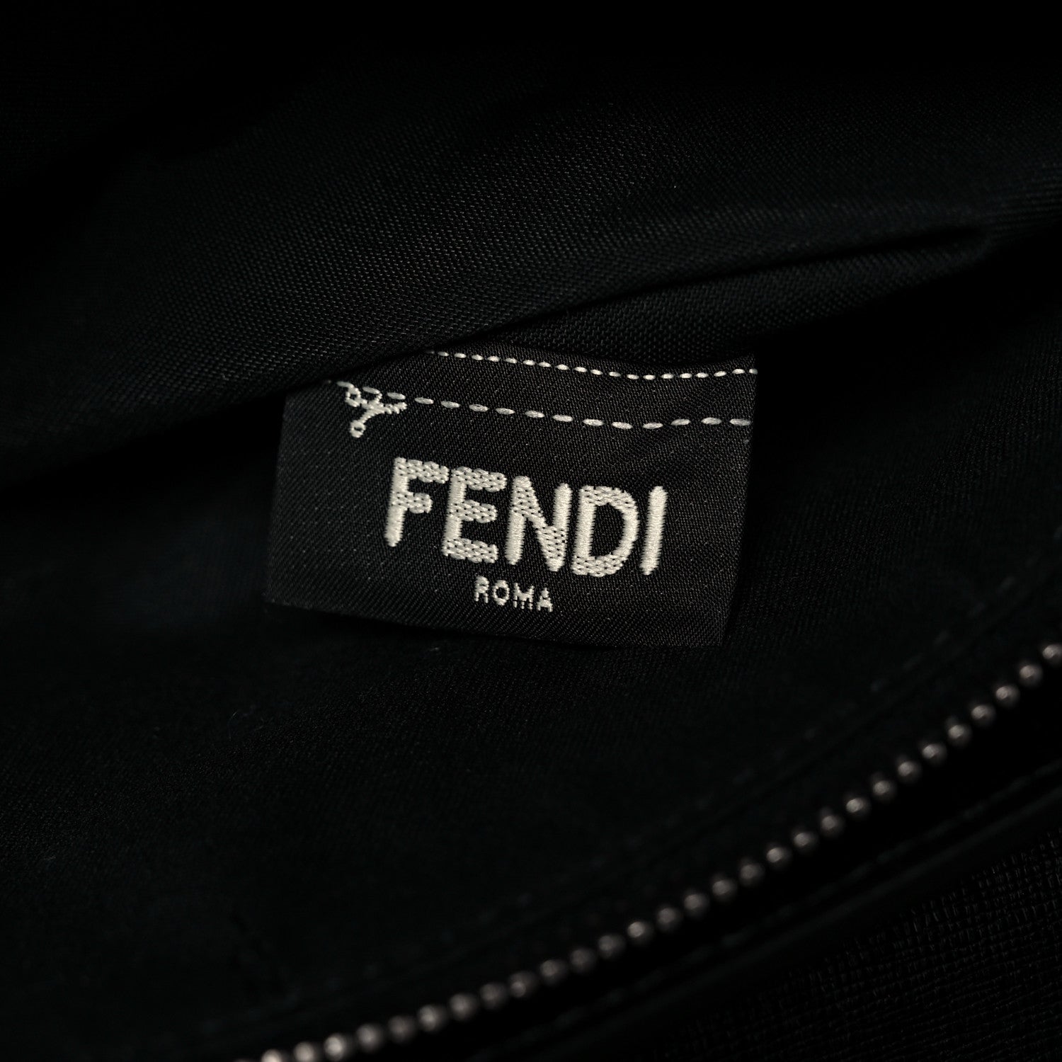 Fendi Vitello Elite Flamingo Slim Business Bag Black 7 of 11