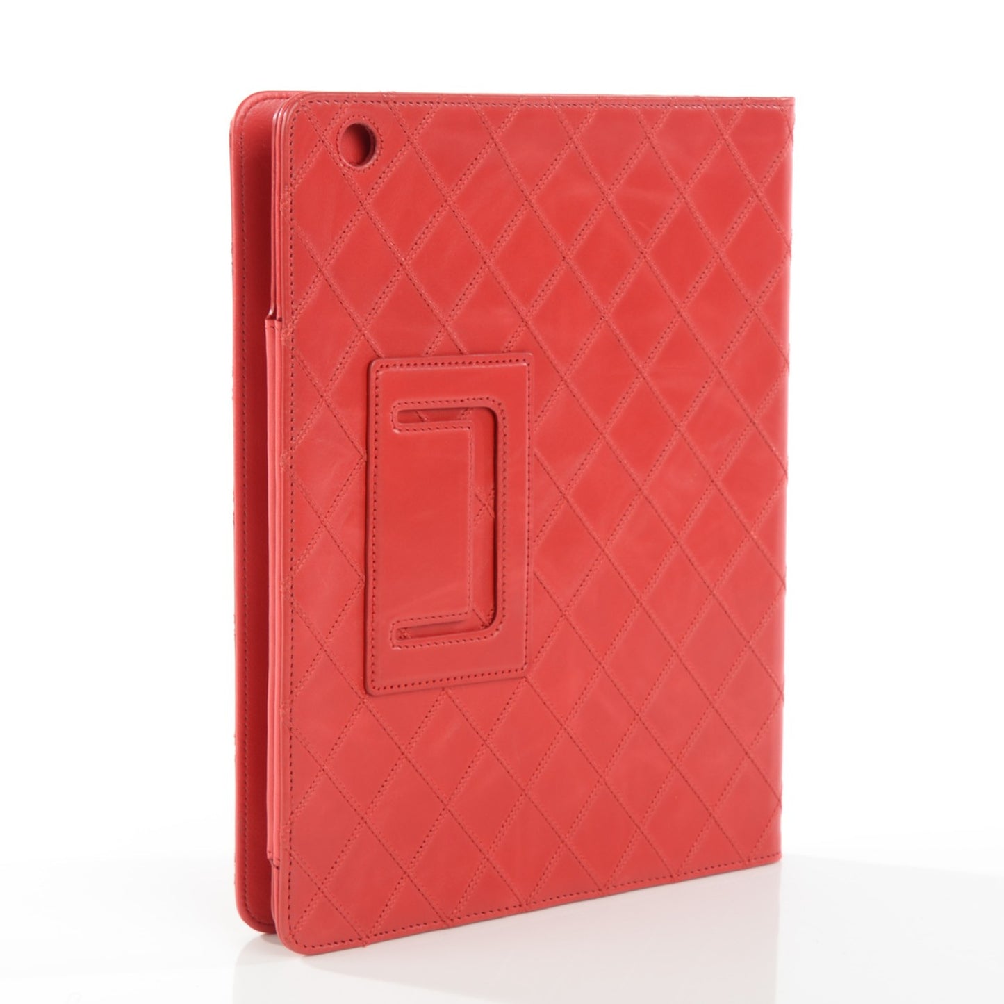 Calfskin Double Stitch iPad Case Red