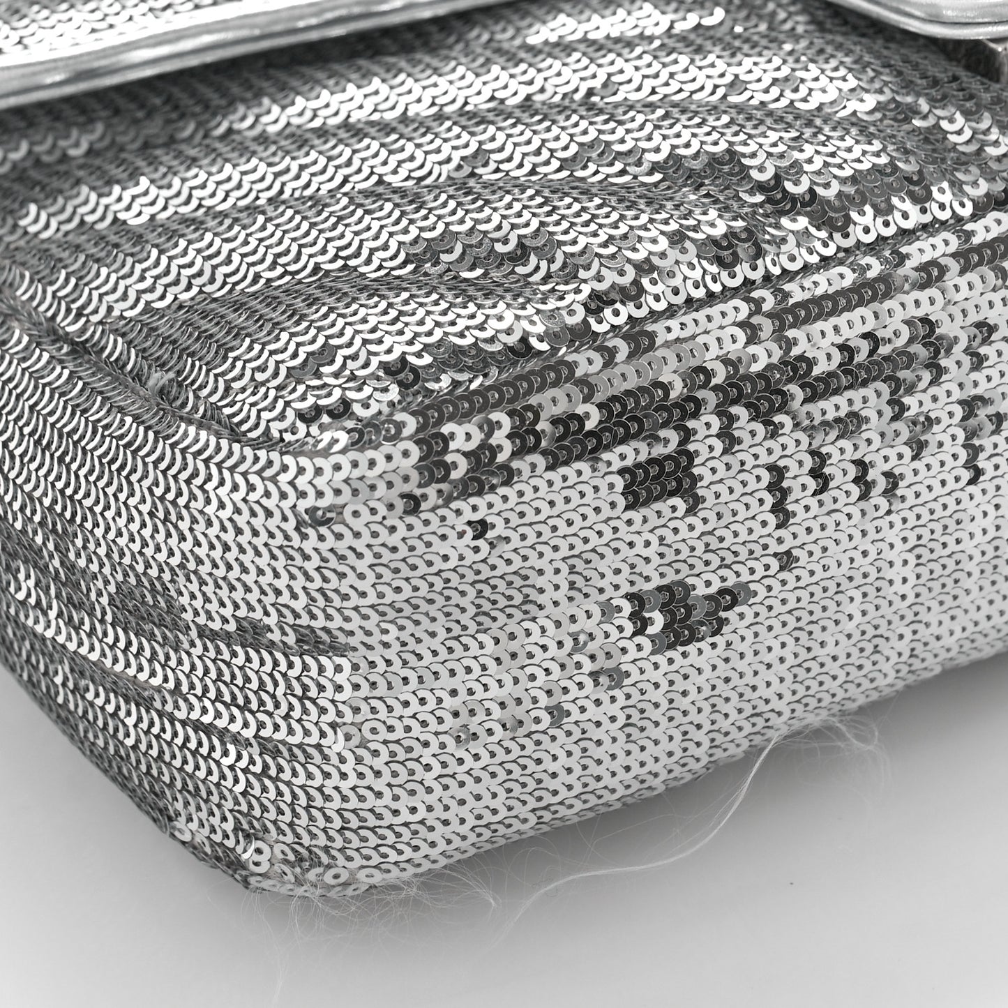 Sequin Matelasse Small GG Marmont Shoulder Bag Silver