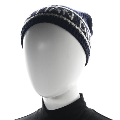 Christian Dior Wool Cashmere Star Beanie Blue Marine 2 of 5