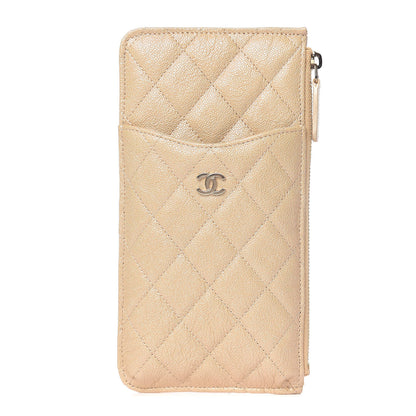 Chanel Iridescent Caviar Quilted Classic iPhone Pouch Beige 1 of 8