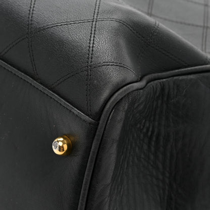 Chanel Calfskin Stitched XL Weekender Black 13 of 18