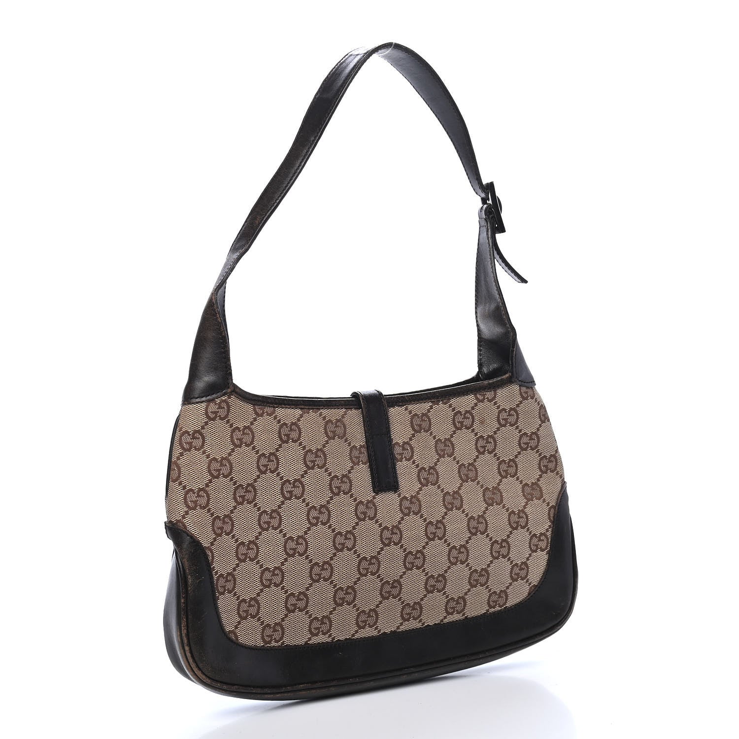Gucci Monogram Web Small Jackie O Hobo Dark Brown 3 of 9