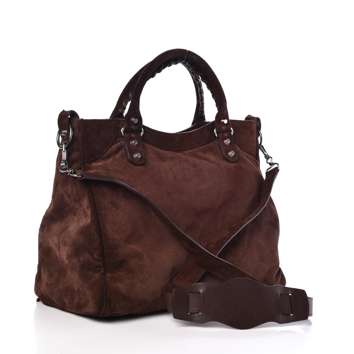 Baby Daim Suede Classic Silver Hardware Velo Brown