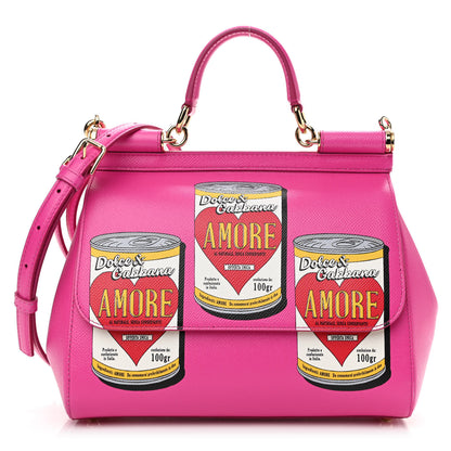 Dolce & Gabbana Dauphine Amore Soup Can Print Medium Miss Sicily Satchel Multicolor 1 of 9