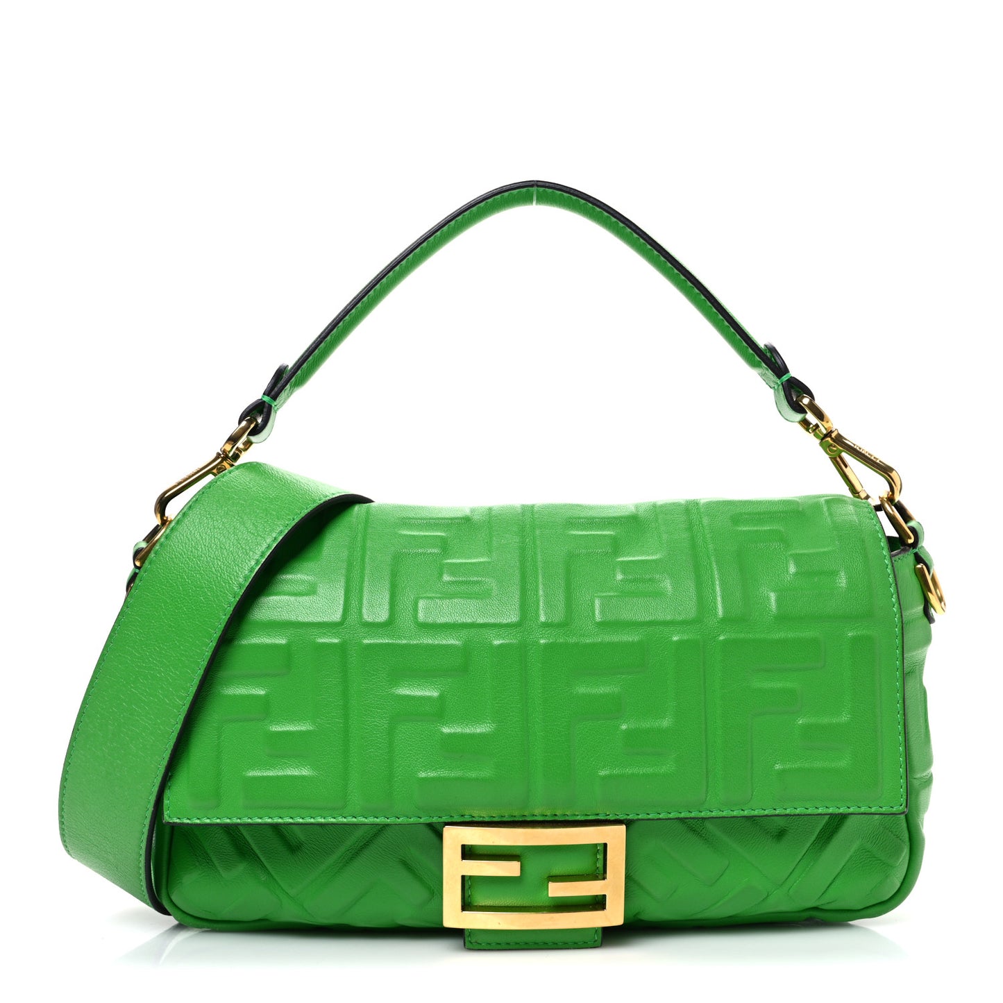 Nappa FF 1974 Embossed Baguette Tomatillo