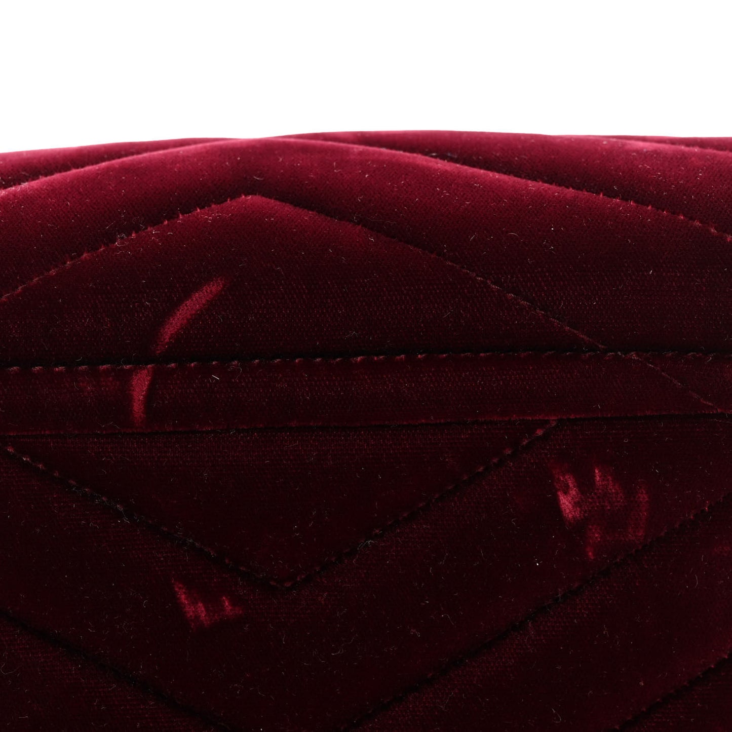 Velvet Y Quilted Monogram Toy Loulou Crossbody Bag French Burgundy