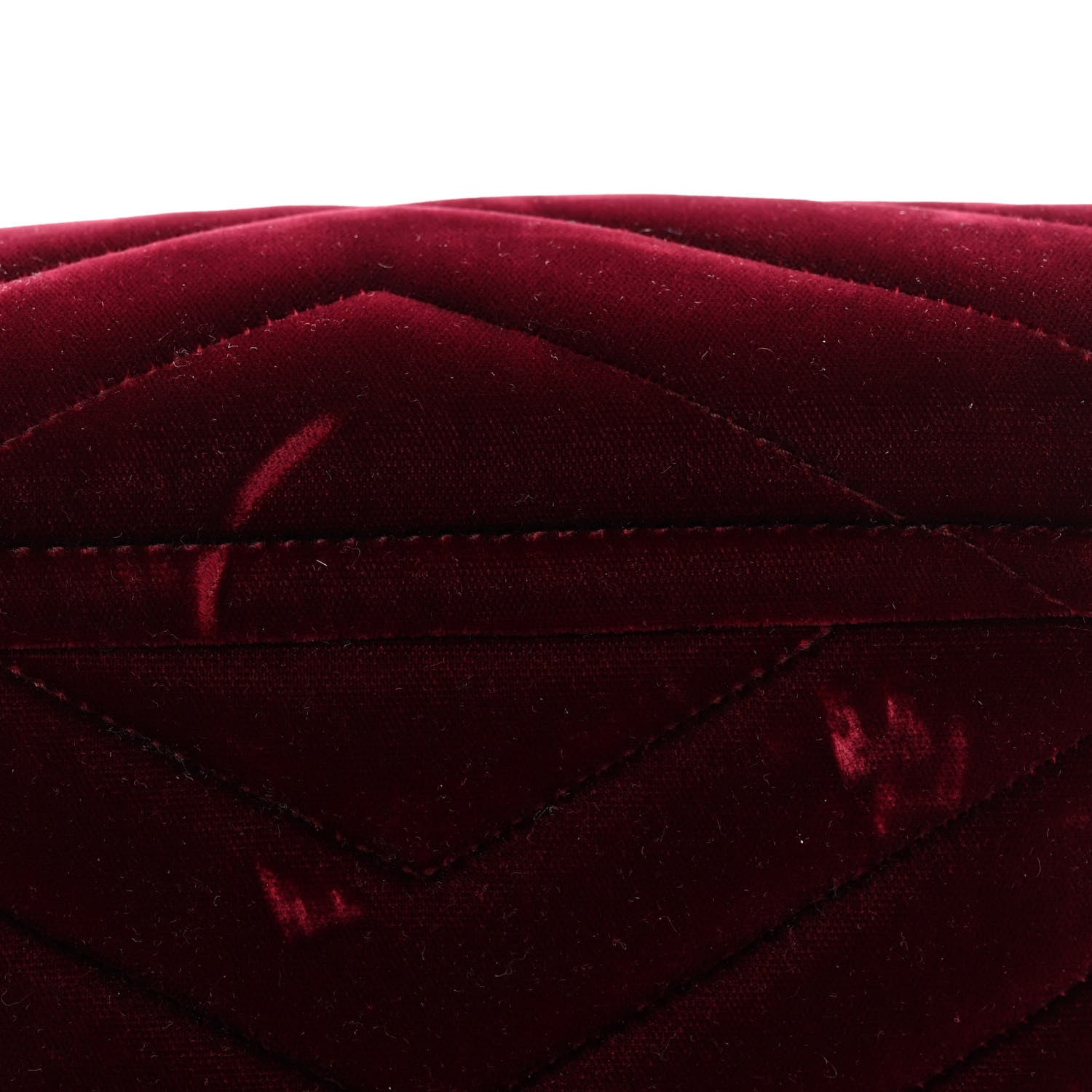 Saint Laurent Velvet Y Quilted Monogram Toy Loulou Crossbody Bag French Burgundy 12 of 12