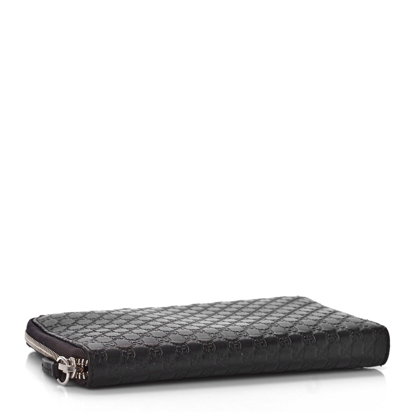 Microguccissima Large Zip Around Organizer Wallet Black