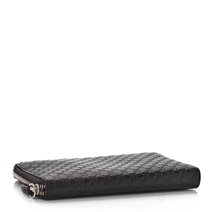 Gucci Microguccissima Large Zip Around Organizer Wallet Black 4 of 9