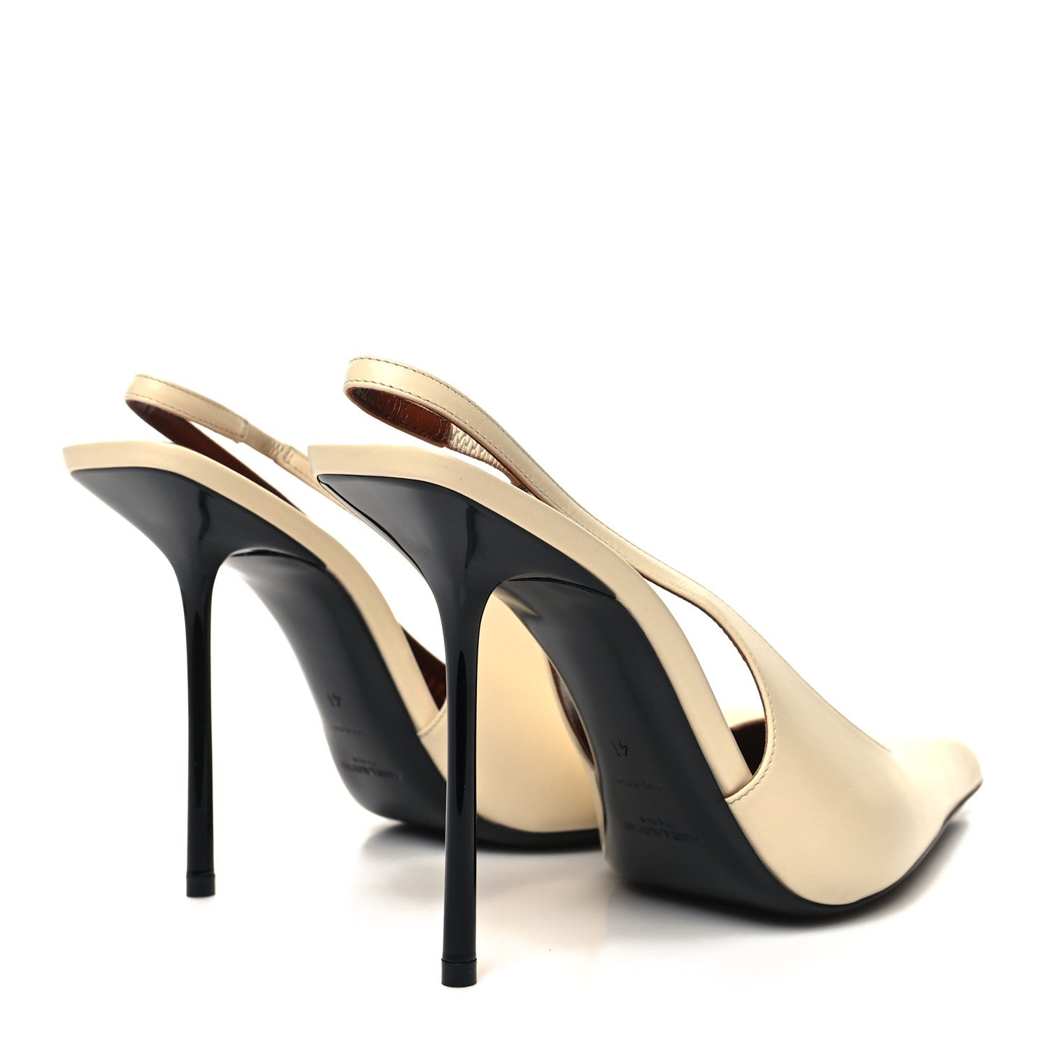 Saint Laurent Calfskin Paloma 105 Slingback Pumps 41 Beige 4 of 8
