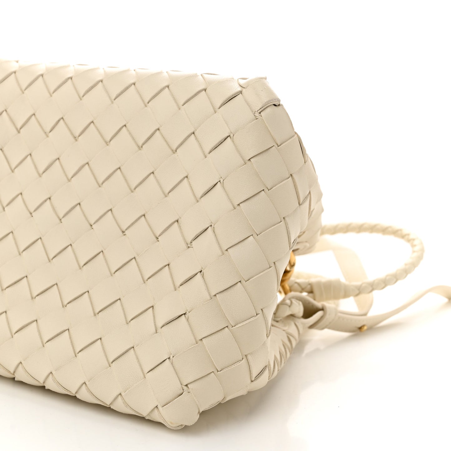 Nappa Intrecciato Small Parachute Shoulder Bag Sea Salt