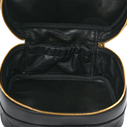 Chanel Lambskin Vanity Cosmetic Case Black 5 of 10