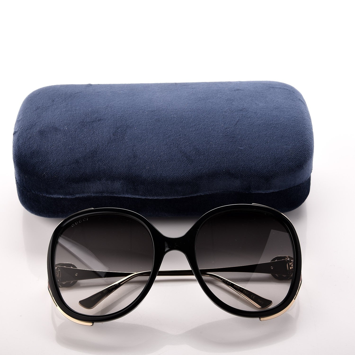 Gucci Round Frame Injected GG0226S Sunglasses Black 8 of 8