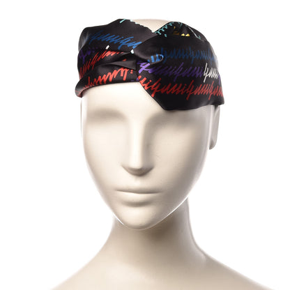 Gucci Silk Duchess Headband Black Multi 2 of 6