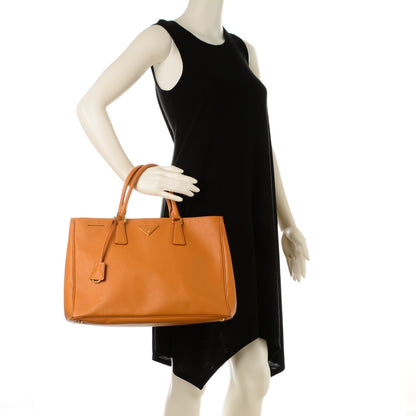 Prada Saffiano Lux Large Tote Orange 2 of 8