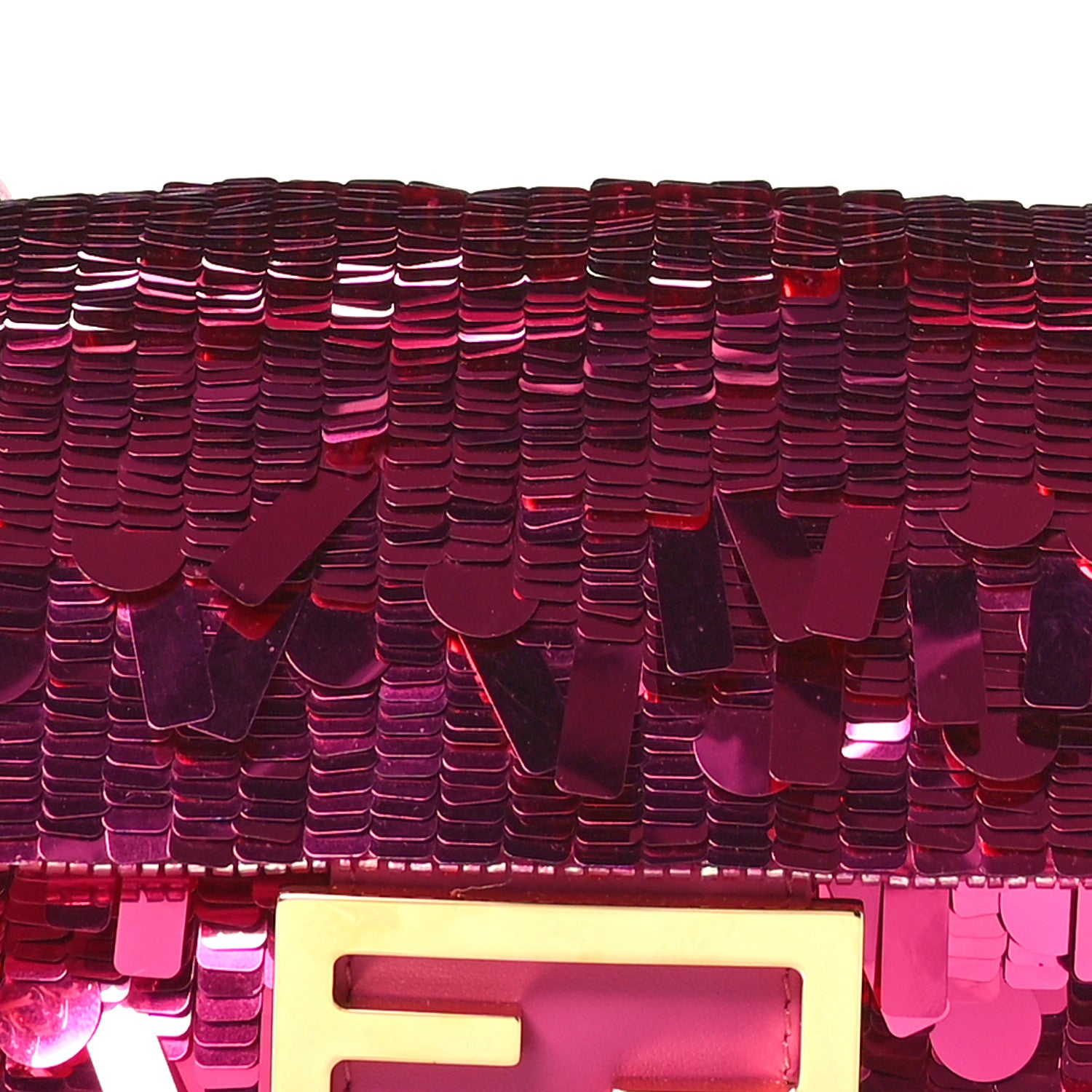 Fendi Sequin Paillettes Vitello Grace Sex and the City Mini Baguette Ciclamino Pilar 8 of 13