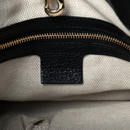 Gucci Pebbled Calfskin Medium Soho Chain Shoulder Bag Black 8 of 9