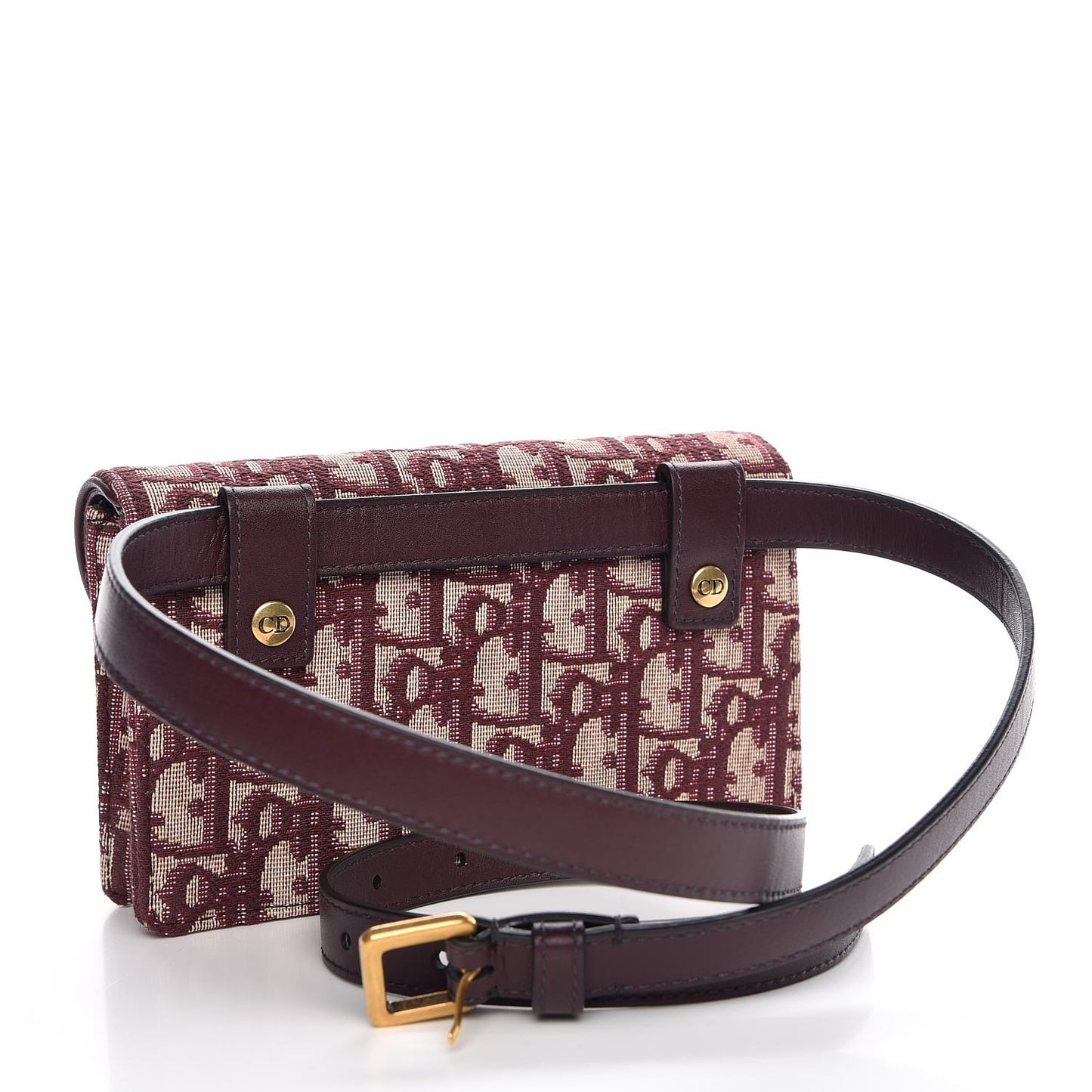 Oblique Saddle Belt Bag Bordeaux
