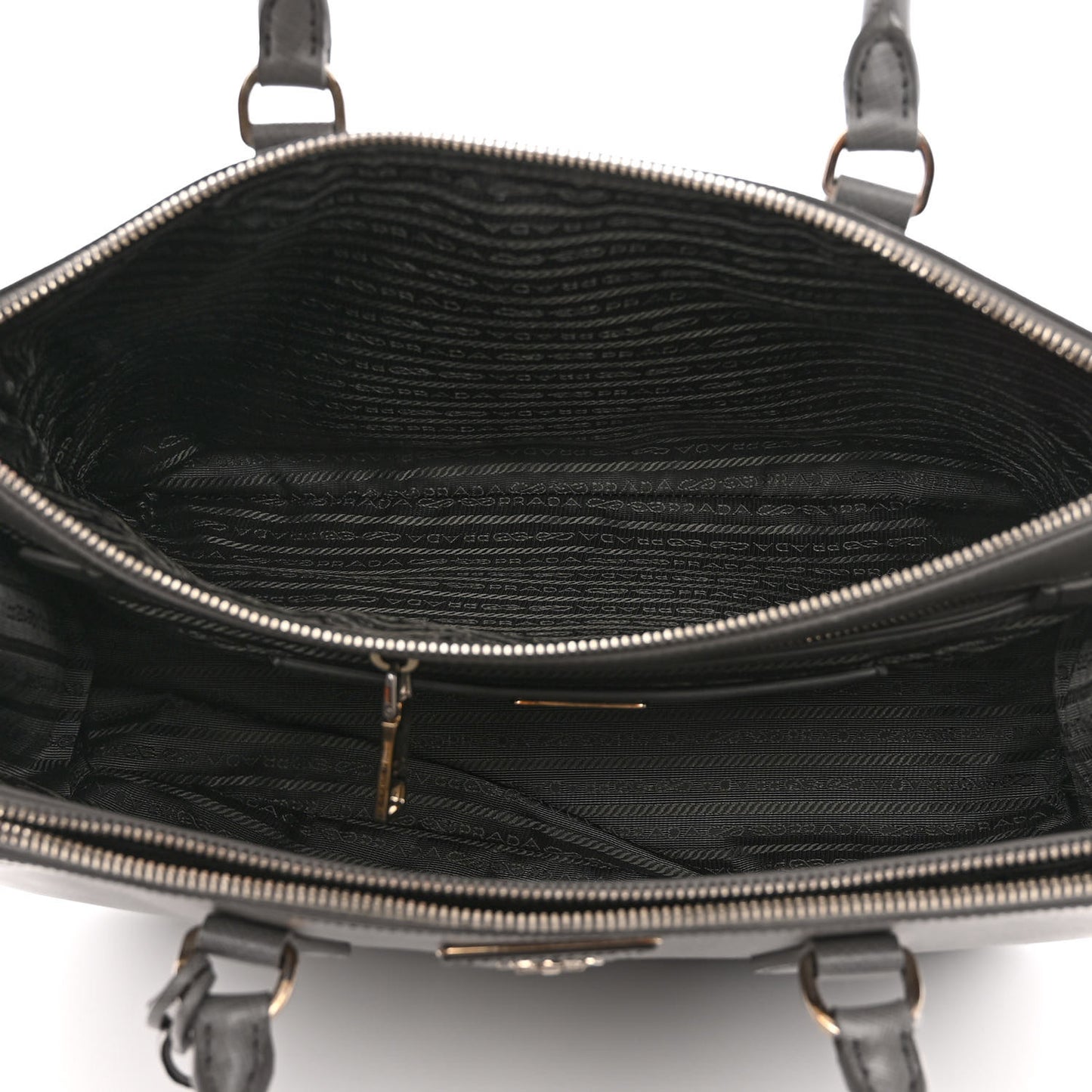 Saffiano Lux Large Galleria Double Zip Tote Marmo
