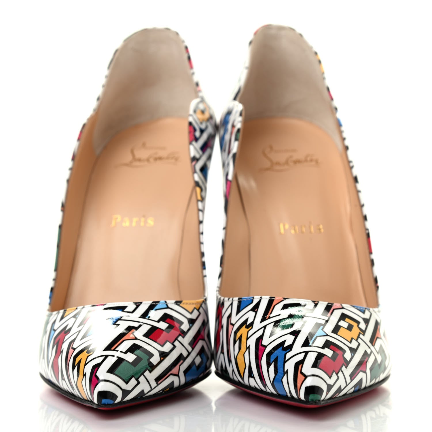 Christian Louboutin Patent CL 3D Print Hot Chick 100 Pumps 38 Multicolor 2 of 7