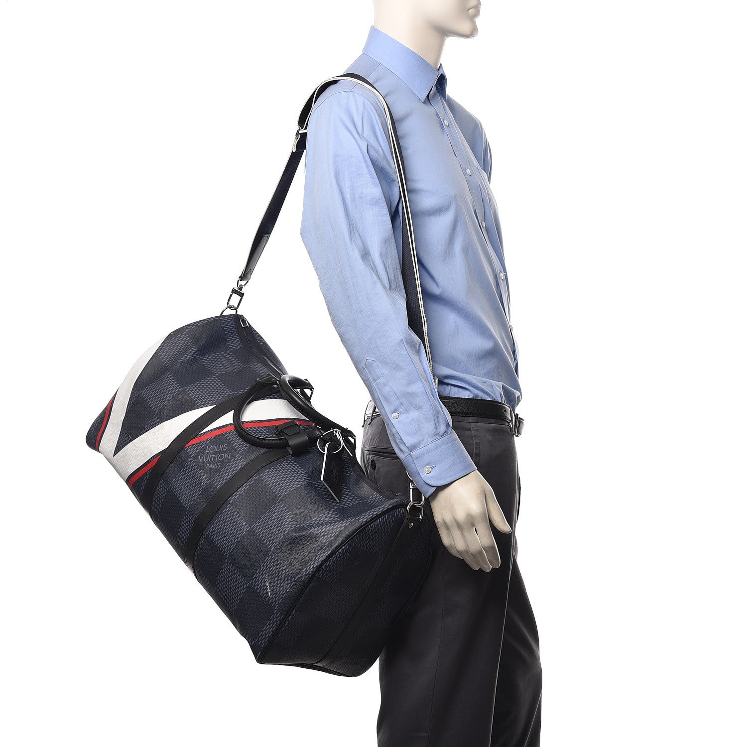 Louis Vuitton Damier Cobalt America's Cup Regatta Keepall Bandouliere 55 2 of 18