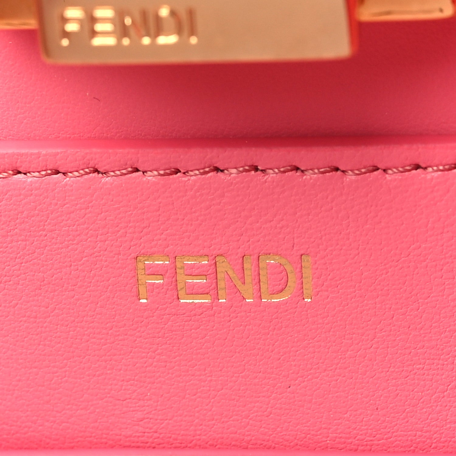 Fendi Calfskin Floral Ajour Embroidered Medium Peekaboo I SEE U Satchel Rosa 5 of 8