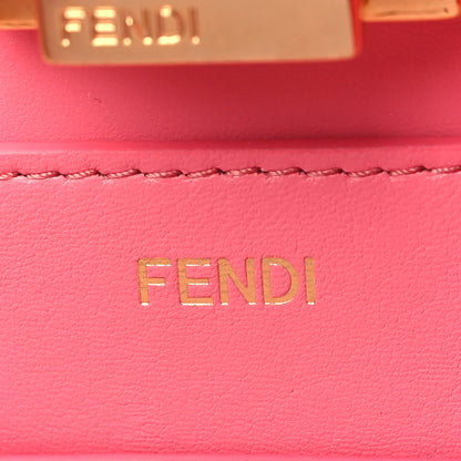 Fendi Calfskin Floral Ajour Embroidered Medium Peekaboo I SEE U Satchel Rosa 5 of 8