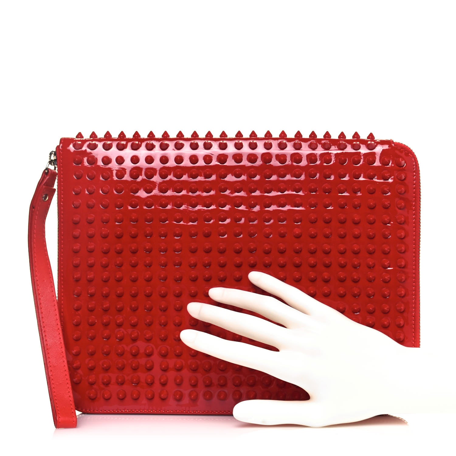 Christian Louboutin Patent Calf Spiked Cris iPad Case Red 2 of 17