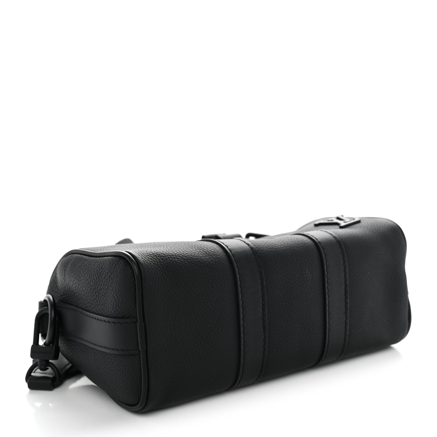 Louis Vuitton Grained Calfskin Aerogram Keepall XS Black 3 of 8