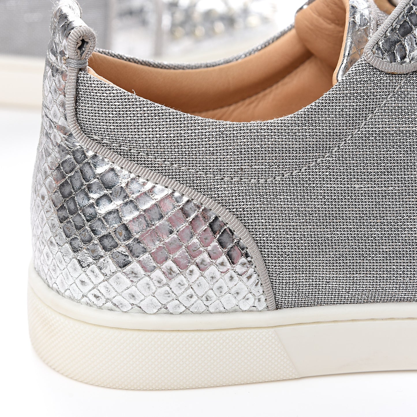 Metallic Louis Junior Spikes Flat Sneakers 41 Silver