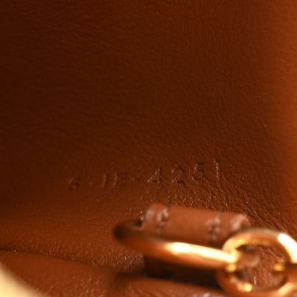 Celine Smooth Calfskin Cuir Triomphe Coin and Card Pouch With Hook Tan 7 of 8